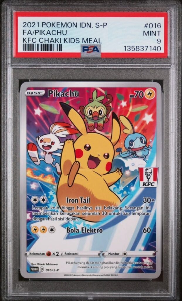 2021 POKEMON INDONESIAN S PROMO #016 FA/PIKACHU KFC CHAKI KIDS MEAL
