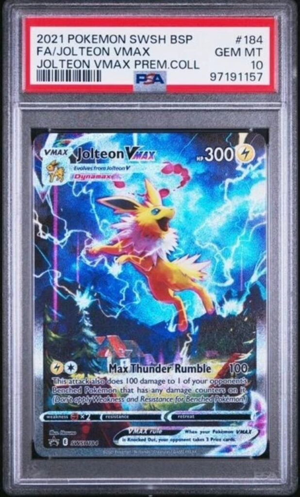 2021 POKEMON SWSH BLACK STAR PROMO #184 FA/JOLTEON VMAX JOLTEON VMAX PREM.COLL