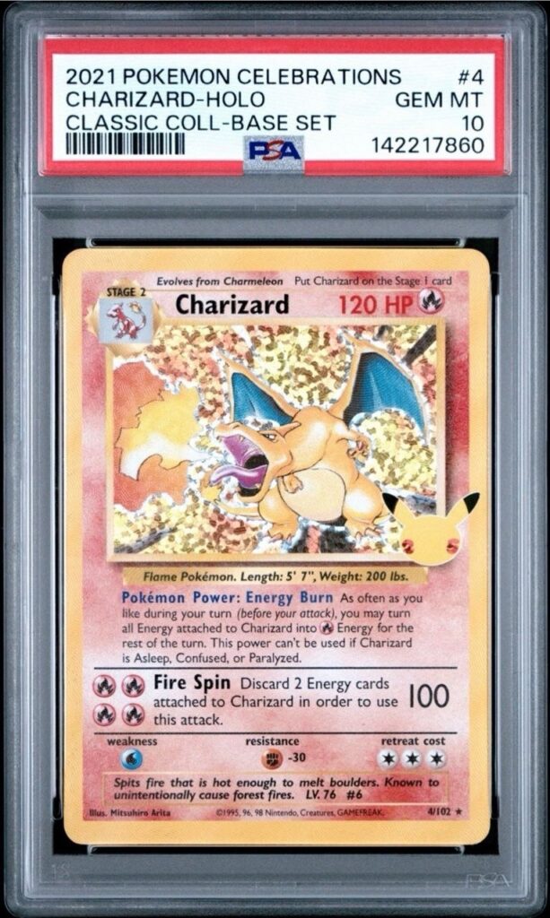 2021 POKEMON CELEBRATIONS CLASSIC COLLECTION #4 CHARIZARD-HOLO CLASSIC COLL-BASE SET