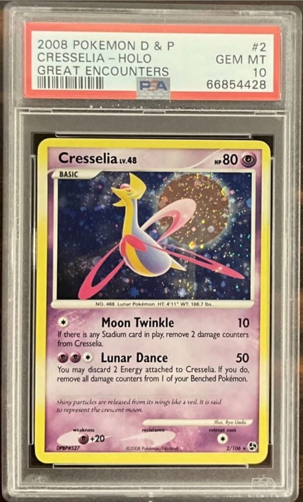 2008 POKEMON DIAMOND & PEARL GREAT ENCOUNTERS #2 CRESSELIA-HOLO GREAT ENCOUNTERS