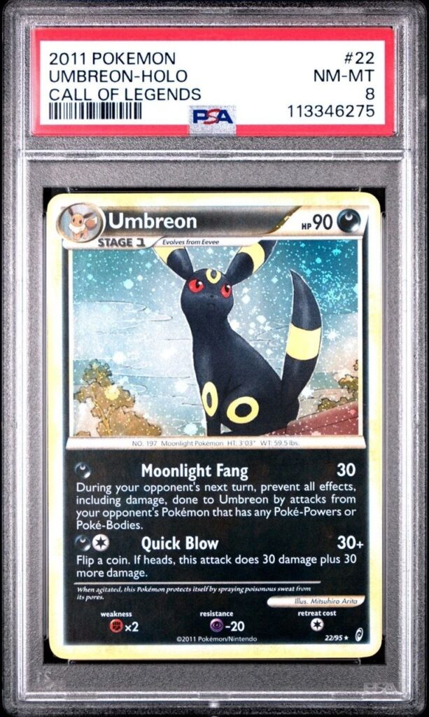 2011 POKEMON CALL OF LEGENDS #22 UMBREON-HOLO CALL OF LEGENDS