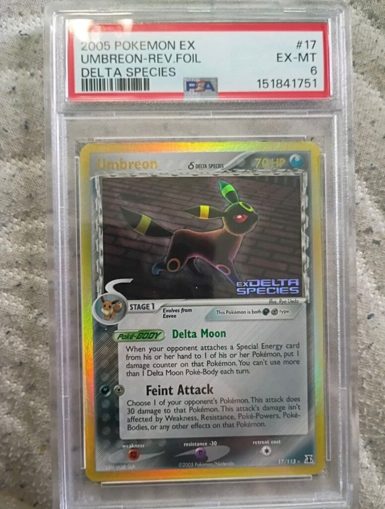 2005 POKEMON EX DELTA SPECIES #17 UMBREON-REV.FOIL DELTA SPECIES